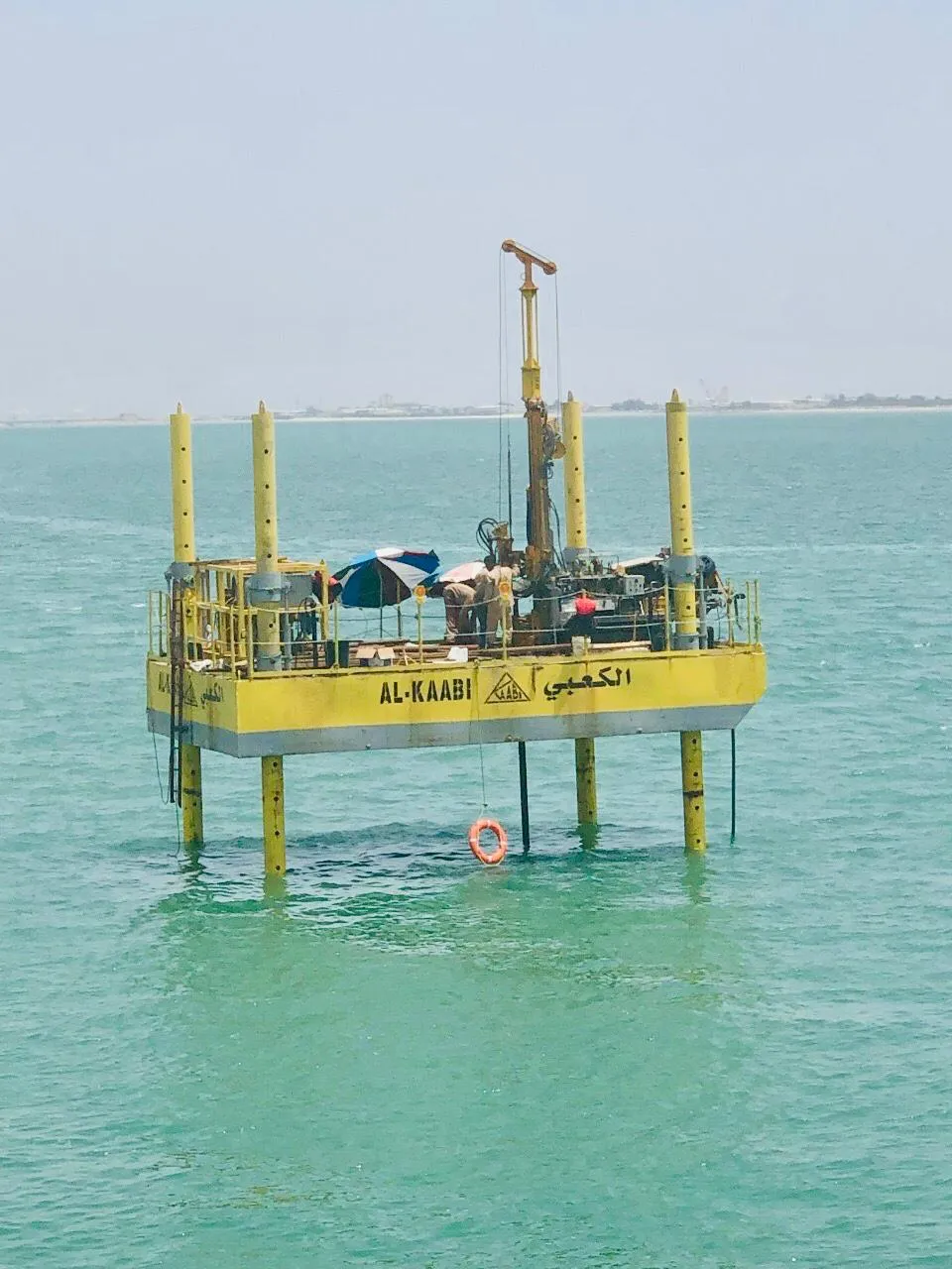 Offshore drilling platform in the water